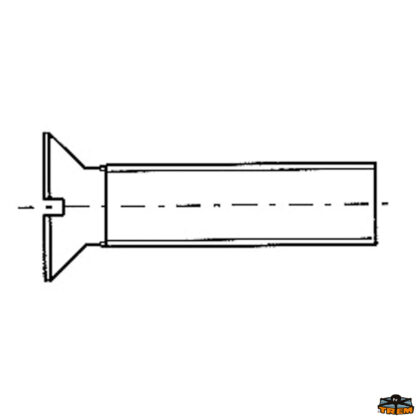 Ferramenta nautica  Vite inox testa svasata con calotta a taglio a cacciavite diametro 4 mm lunghezza 40 mm