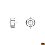 Ferramenta nautica  Dadi esagonali medi in acciaio inox diametro 4 mm