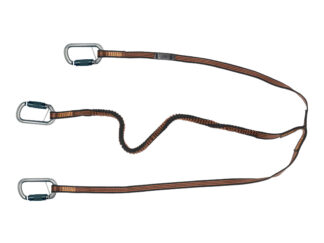 Sicurezza Segura Cordone ombelicale Segura per cinture di sicurezza statico + elastico con 3 moschettoni