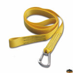 Sicurezza  Cinghia di aggancio provvista di un moschettone indicata per cinture di sicurezza 200 cm