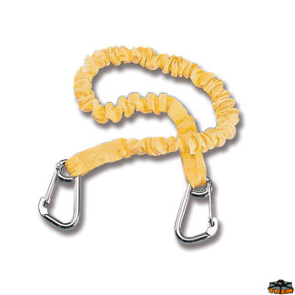 Sicurezza  Cinghia elastica ombelicale provvista di due moschettoni inox 100-190 cm