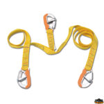 Sicurezza  Cordone ombelicale per cinture di sicurezza statico + statico con 3 moschettoni 2 mt + statico