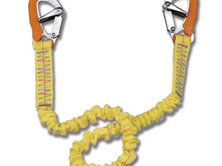 Sicurezza  Cordone ombelicale per cinture di sicurezza elastico con 2 moschettoni 2 mt
