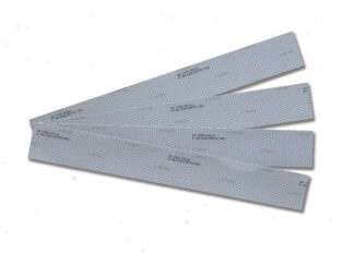 Sicurezza  4 strisce riflettenti adesive omologate altezza 50 cm lunghezza 40 cm