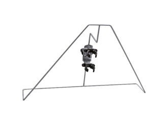 Sicurezza  Supporto per salvagente a ferro di cavallo e portaboetta altezza 510 mm 360 mm