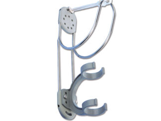 Sicurezza  Supporto per salvagenti a ferro di cavallo e anulari e boetta luminosa diametro 22-25 mm