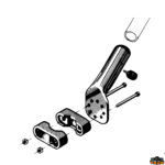 Adesivi bandiere linee galleggiamento  Base asta portabandiera attacco a morsetto per asta diametro 22 mm