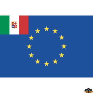 Adesivi bandiere linee galleggiamento  Bandiera Europa + Bandiera Italia dimensioni 200x300 mm