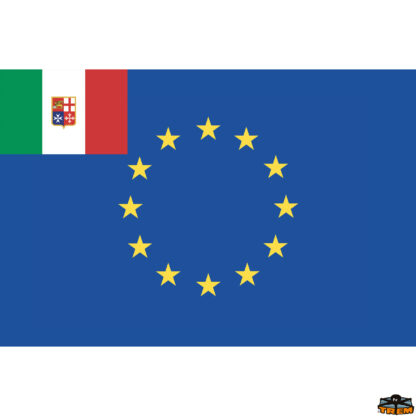 Adesivi bandiere linee galleggiamento  Bandiera Europa + Bandiera Italia dimensioni 300x450 mm