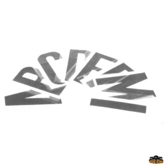 Adesivi bandiere linee galleggiamento  Lettere e numeri adesivi con autoallineamento colore nero altezza 80 mm modello Lettera S