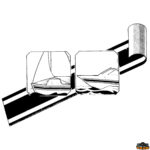 Adesivi bandiere linee galleggiamento  Linea di galleggiamento decorativa a tre striscie lunghezza 10 mt colore blu