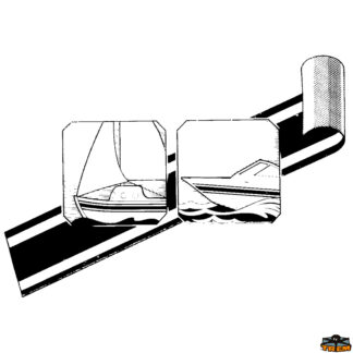 Adesivi bandiere linee galleggiamento Linea di galleggiamento decorativa a tre striscie lunghezza 10 mt colore blu