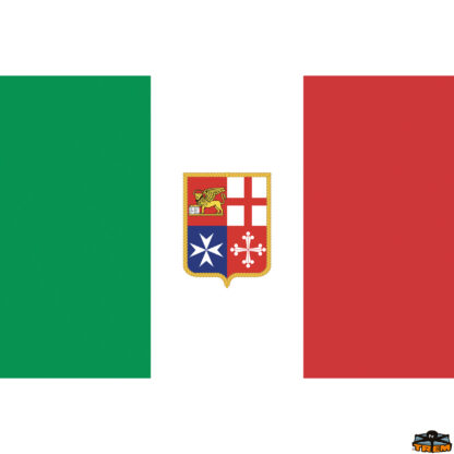 Adesivi bandiere linee galleggiamento  Bandiera Italia mercantile dimensioni 200x300 mm