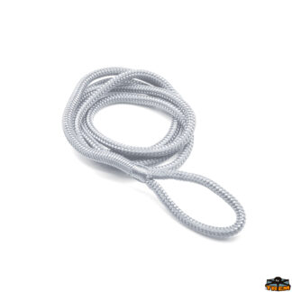 Trecce multiuso e corde elastiche  Cime fissaggio parabordi con occhiello bianco diametro 10 mm lunghezza 2 mt