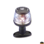 Luci di navigazione  Fanale di fonda 360° alogeno con basetta nero altezza 110 mm