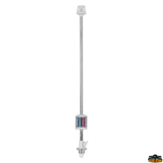 Luci di navigazione  Asta fanale 360° alogena estraibile in piano con fanale combi 225° bianco altezza 1000 mm