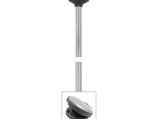 Luci di navigazione Pro led Asta fanale colore nero 360 gemini estraibile a led con attacco in piano Lunar altezza 1000 mm