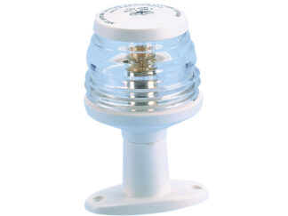 Luci di navigazione Easy led Fanale di fonda a led con basetta Easy led bianco altezza 110 mm