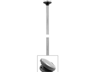 Luci di navigazione Easy led Asta fanale colore nero 360° a led Easy led estraibile in piano con base Lunar altezza 1000 mm