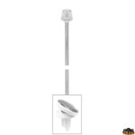 Luci di navigazione Easy led Asta fanale colore bianco 360° a led Easy led estraibile in piano con base Lunar altezza 600 mm