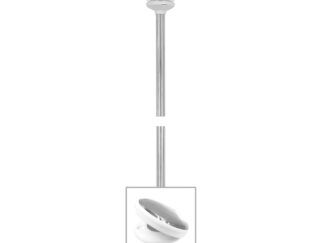 Luci di navigazione Easy led Asta fanale colore bianco 360° a led Easy led estraibile in piano con base Lunar altezza 1000 mm