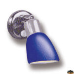 Luci interno ed esterno  Lampada alogena da parete blu