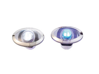 Luci interno ed esterno  Luce di cortesia a 2 led con coperchio