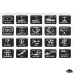 Materiale elettrico  Serie 20 simboli lenticolari adesivi utenze elettriche