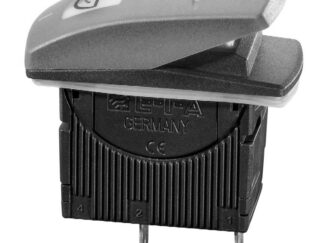 Materiale elettrico  Interruttori a bascula impermeabili doppio led giallo-ETA on-off-on 20A