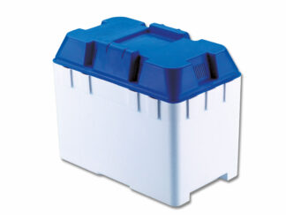 Materiale elettrico  Cassetta per batterie combi bianco/blu 100 Ah