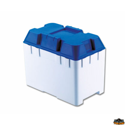 Materiale elettrico  Cassetta per batterie combi bianco/blu 100 Ah