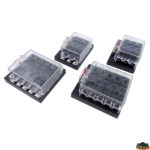 Materiale elettrico ELECTRA Scatola portafusibili lamellari standard con positivo comune attaco faston 10 connettori