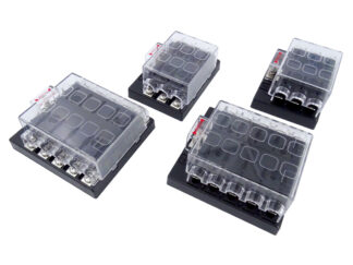 Materiale elettrico ELECTRA Scatola portafusibili lamellari standard con positivo comune attaco faston 10 connettori