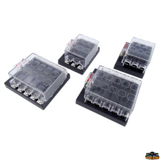 Materiale elettrico ELECTRA Scatola portafusibili lamellari standard con positivo comune attaco faston 10 connettori