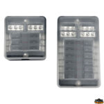 Materiale elettrico ELECTRA Scatola portafusibili lamellari con coperchio trasparente a scatto 6 contatti