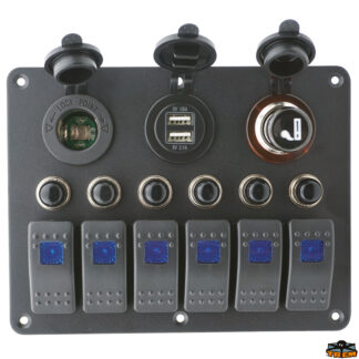 Materiale elettrico  Pannello elettrico con accendisigari + 2 usb + presa potenza