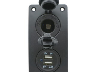 Materiale elettrico  Pannelli interruttori 9/32V con presa di corrente + presa doppia usb