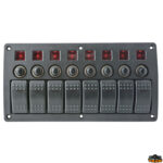 Materiale elettrico  Pannelli interruttori 9/32V 8 pulsanti