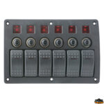 Materiale elettrico  Pannelli interruttori 9/32V 6 pulsanti