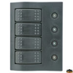 Materiale elettrico  Pannello elettrico compact con circuit breaker + led ip66 a 4 interruttori