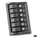 Materiale elettrico  Pannelli elettrici 6 interruttori nero