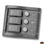 Materiale elettrico  Pannelli elettrici 3 interruttori nero