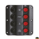 Materiale elettrico  Pannelo elettrico con 4 interruttori a bascula con led ip54