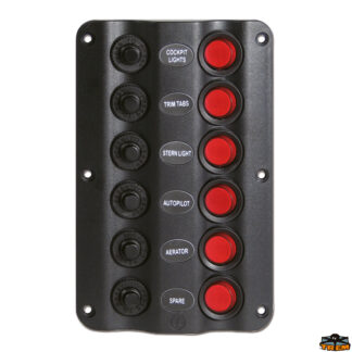 Materiale elettrico  Pannelo elettrico con 6 interruttori a bascula con led ip54