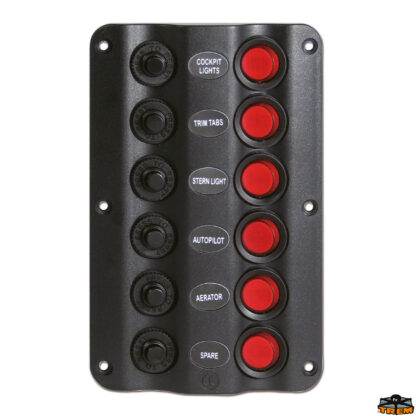 Materiale elettrico  Pannelo elettrico con 6 interruttori a bascula con led ip54
