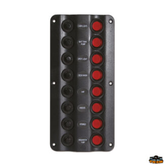 Materiale elettrico  Pannelo elettrico con 8 interruttori a bascula con led ip54