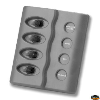 Materiale elettrico  Pannello di comando 4 interruttori colore nero con indicatori al led