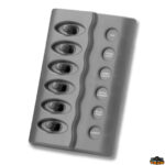 Materiale elettrico  Pannello di comando 6 interruttori colore nero con indicatori al led