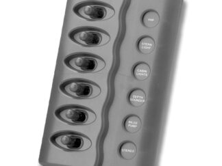 Materiale elettrico  Pannello di comando 6 interruttori colore nero con indicatori al led
