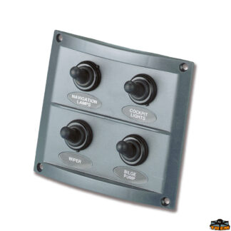 Materiale elettrico  Pannello di comando a 4 interruttori colore nero serie Pilot